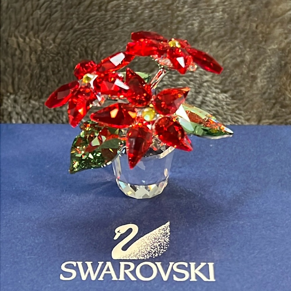 Poinsettia Swarovski ornament